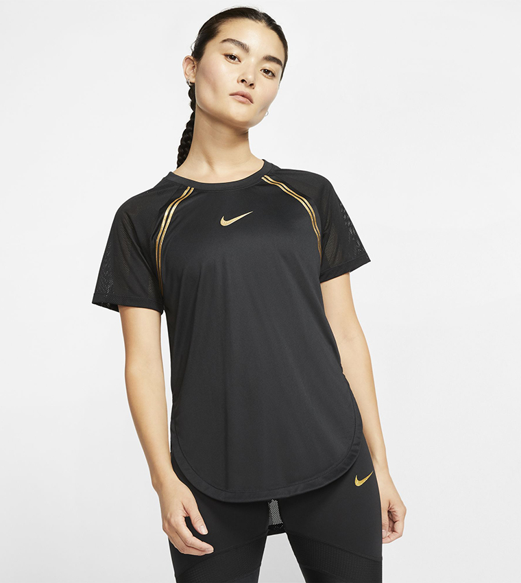 Nike metallic gold shirt best sale