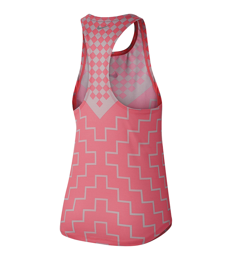 Runway Geo Printed Sleeveless Stylish Tank Top - Pink