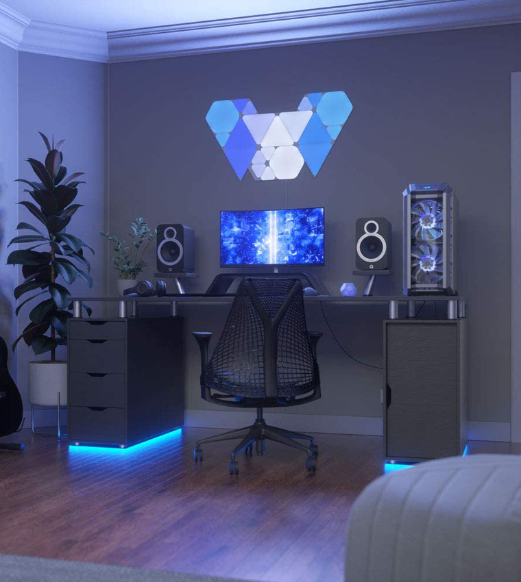 Shapes Triangles Mini Expansion Pack Smart Wifi Led Panel System W- Music Visualizer 10 Pack White