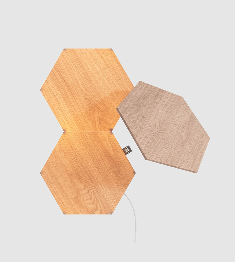 Buy Nanoleaf Elements Hexagons Expansion Pack Birchwood Smart Wifi Led ...
