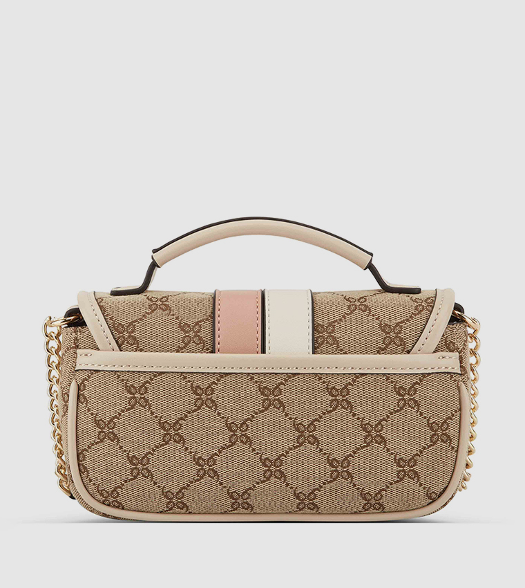 DELAINE Patterned Logo Detail Crossbody Bag