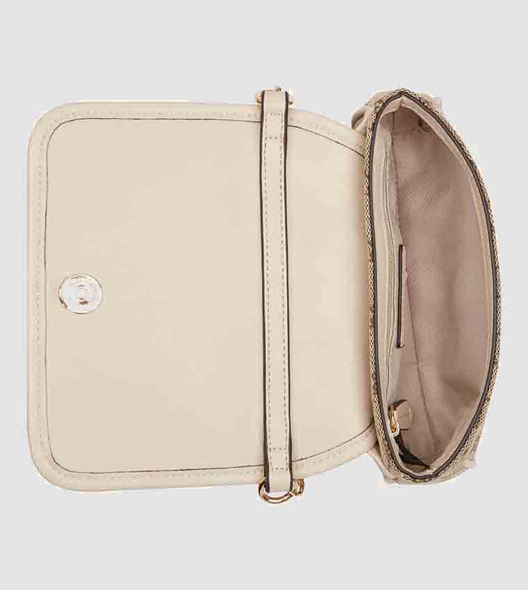 DELAINE Patterned Logo Detail Crossbody Bag