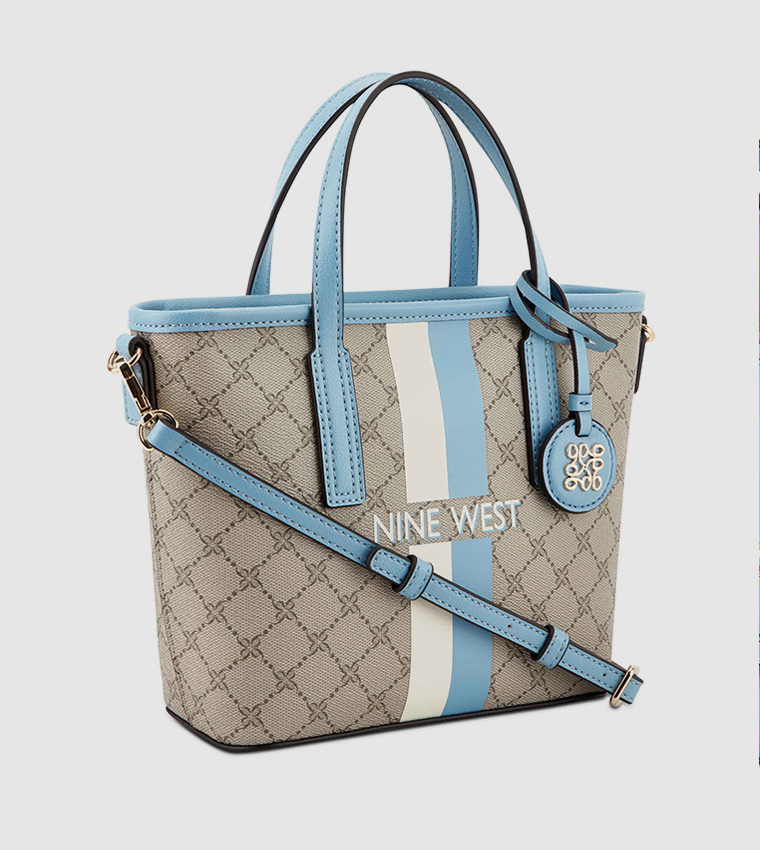 Buy Nine West DELAINE Patterned Logo Detail Tote Bag In Beige