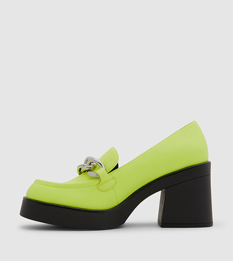 Noella Chain Accent Block Heeled Shoes