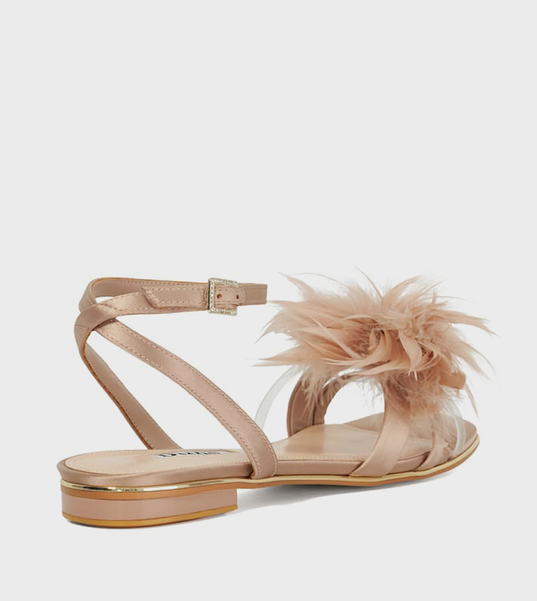 NOELLE Appliqued Flat Sandals