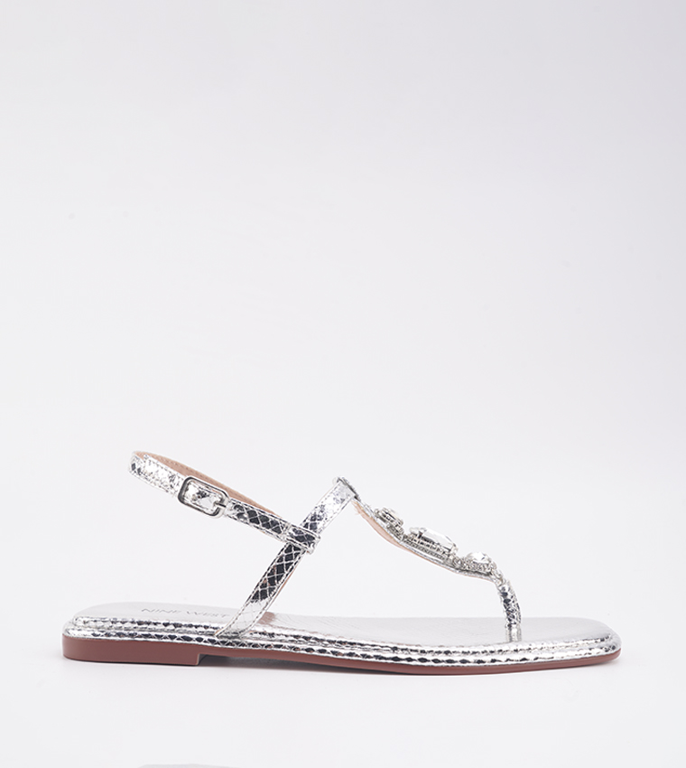 GLENDA Embellished Flat Sandals