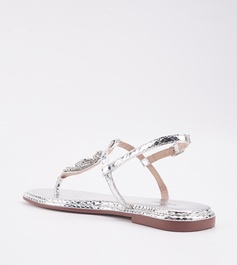 GLENDA Embellished Flat Sandals