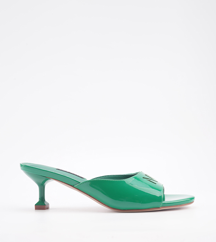 LEXINA Logo Detail Heeled Sandals