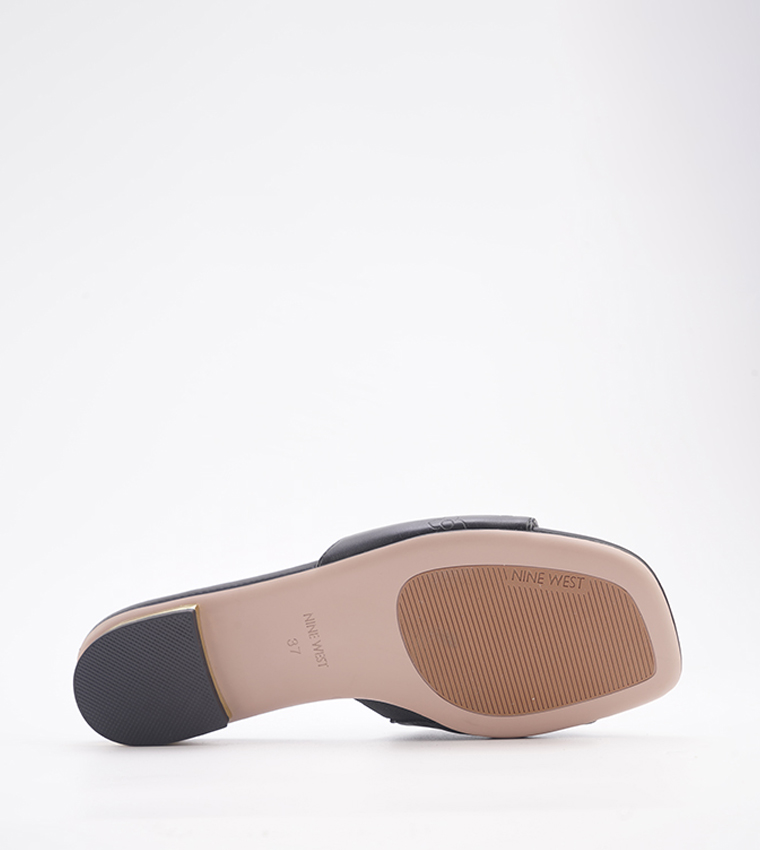 VALLES Logo Detail Flat Sandals