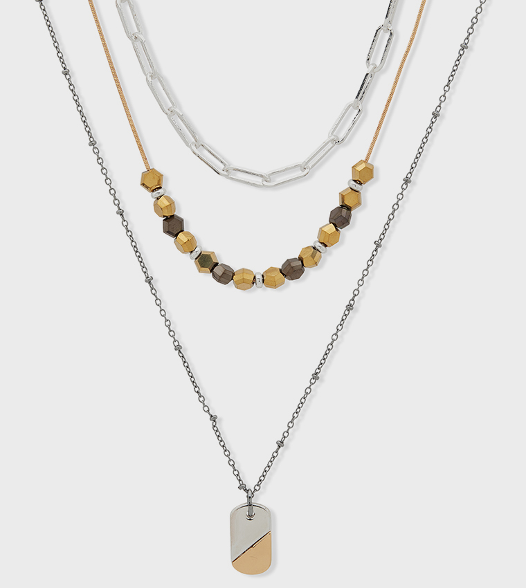 Multipack Silver Tone Necklaces