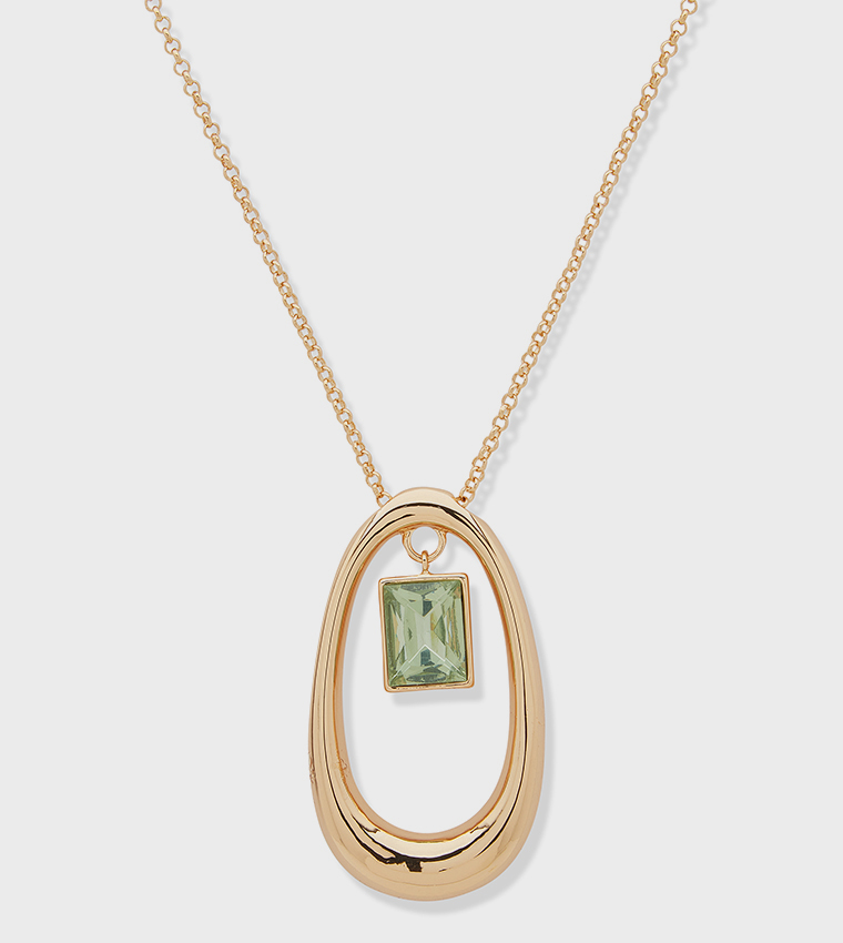 Embellished Gold Tone Necklace