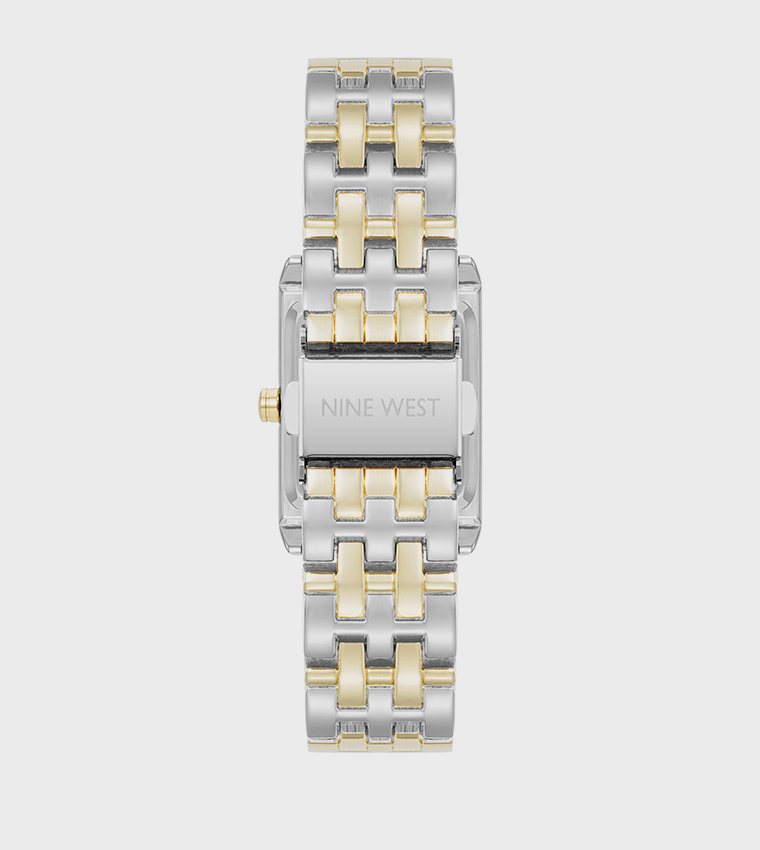 ساعة أنالوغ بعقارب وقرص مستطيل