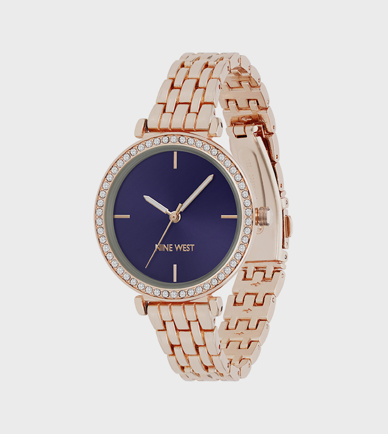 ساعة أنالوغ بمينا مزين