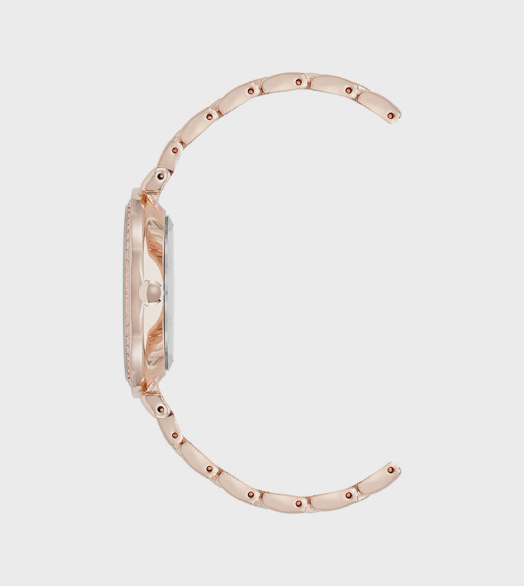 ساعة أنالوغ بمينا مزين