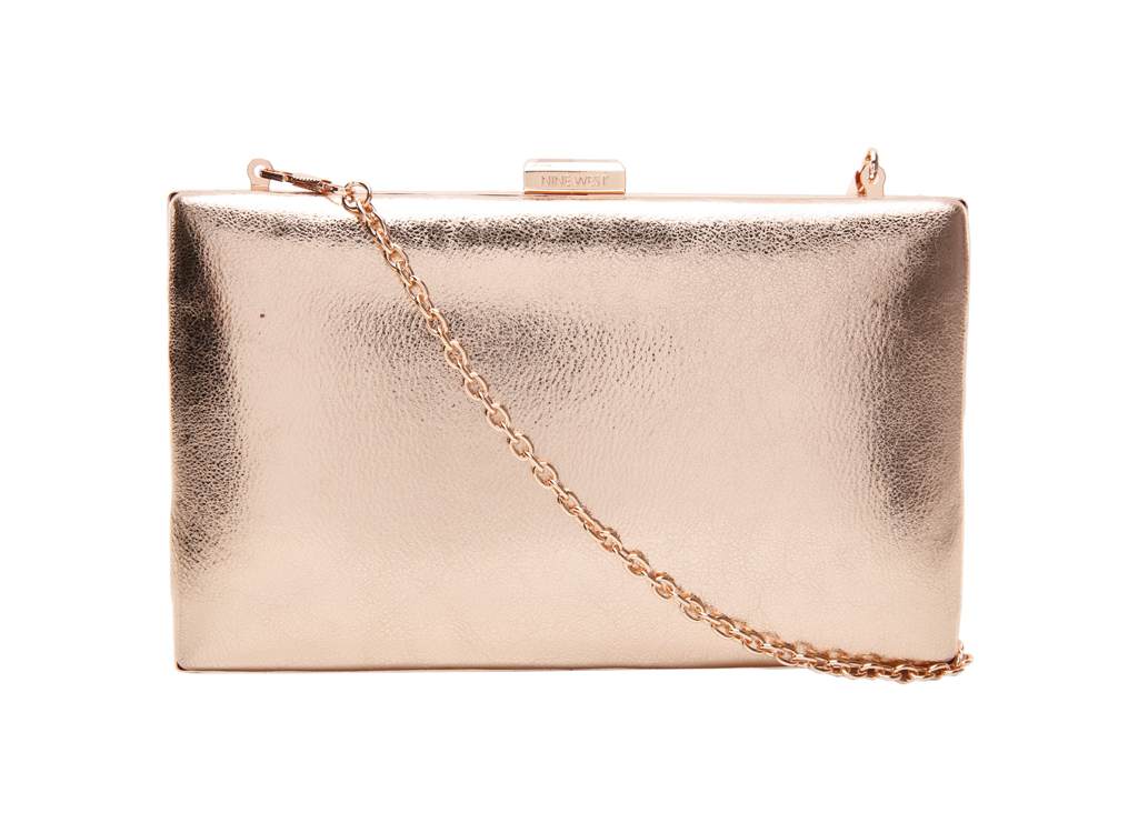 Buy Nine West Collec Isma Gold Clutches In Gold | 6thStreet Bahrain