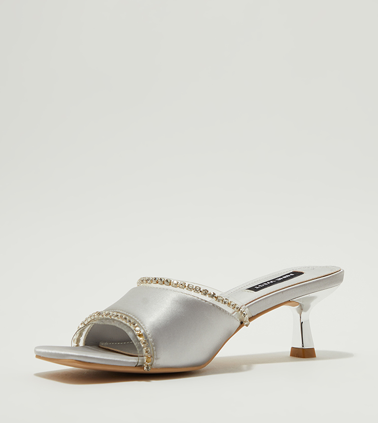 ANSON-AK Embellished Heel Sandals