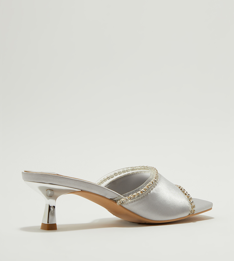 ANSON-AK Embellished Heel Sandals