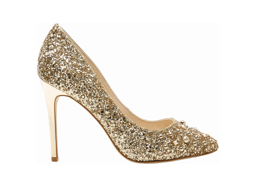 Light hot sale gold pumps