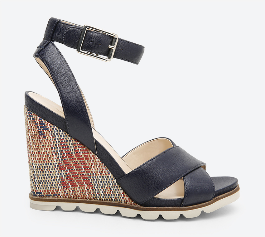 Buy Nine West Gilly Wedge Navy In Navy 6thStreet Qatar