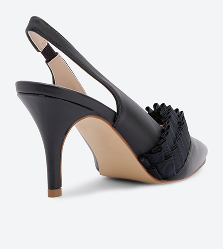 Buy Nine West Knowingly Slingback Pumps Navy NWKNOWINGLY In Navy ...