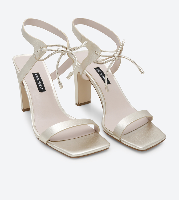 Buy Nine West Longitano Sandals Light Gold 6thStreet UAE