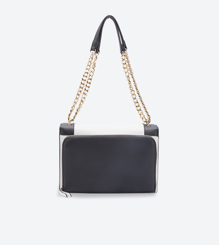 Chain Strap Shoulder Bag - White