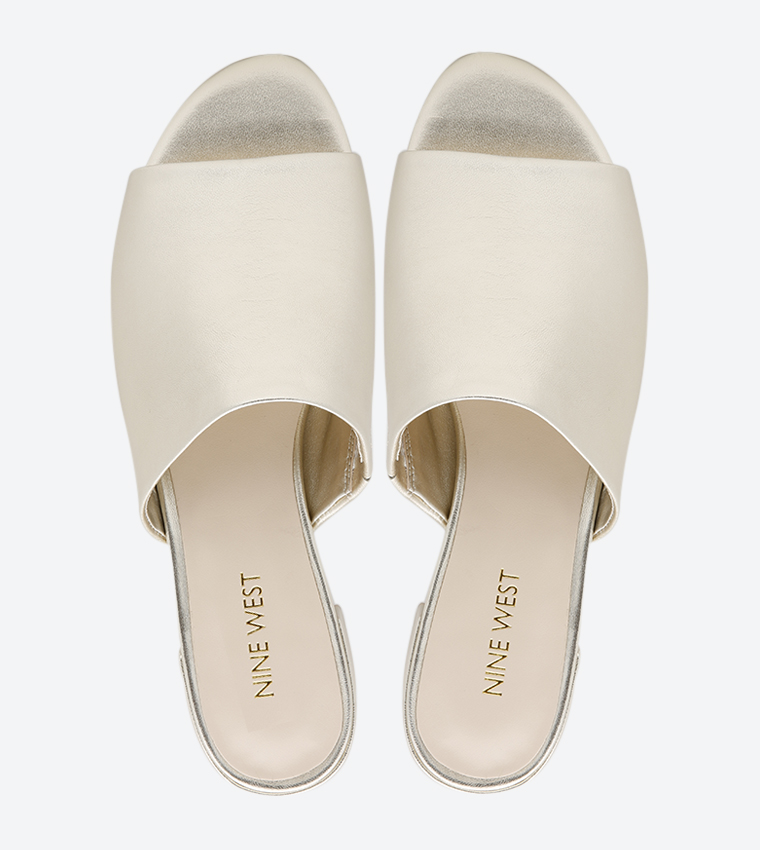 Buy Nine West Raissa Mules Gold In Gold 6thStreet Qatar