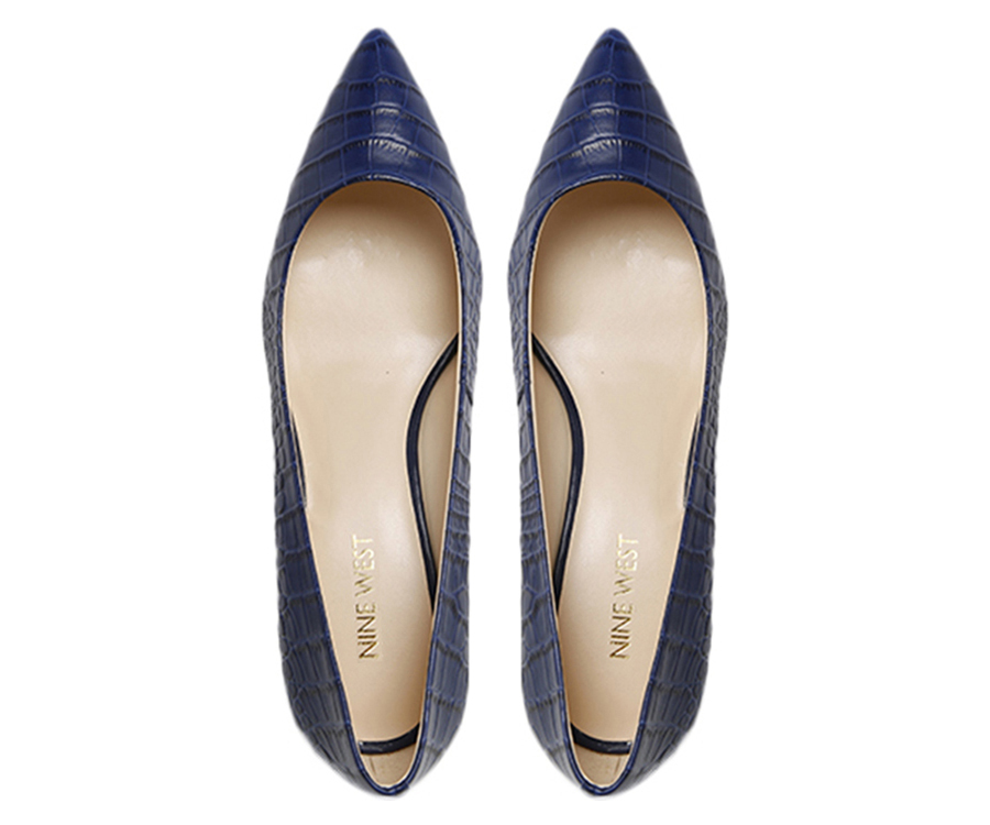 Buy Nine West Xeena Mid Heel Blue 6thStreet Qatar
