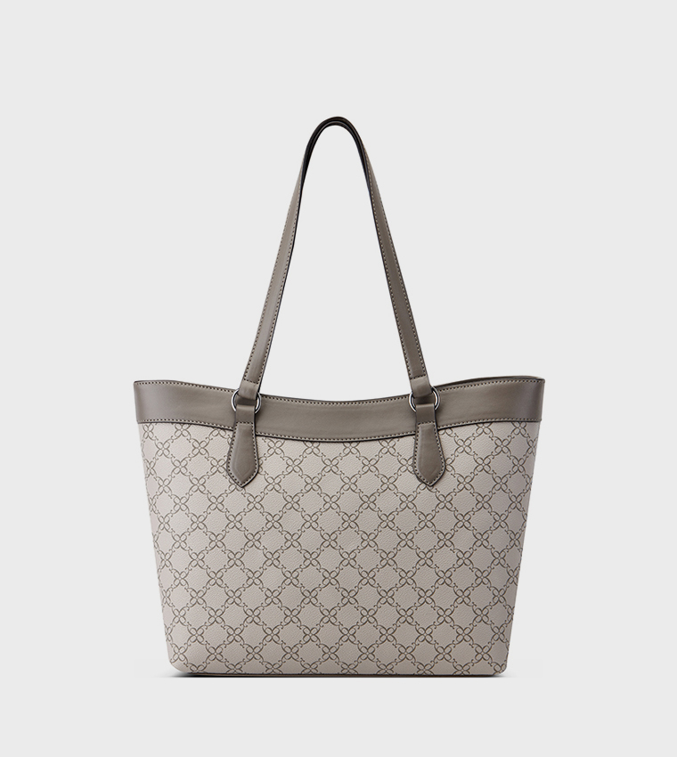 Buy Nine West LIOR Patterned Tote Bag In Grey 6thStreet Qatar