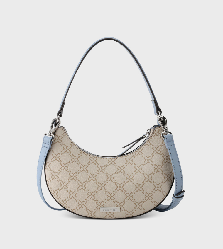 ELIORA-PEARLS Patterned Hobo Bag