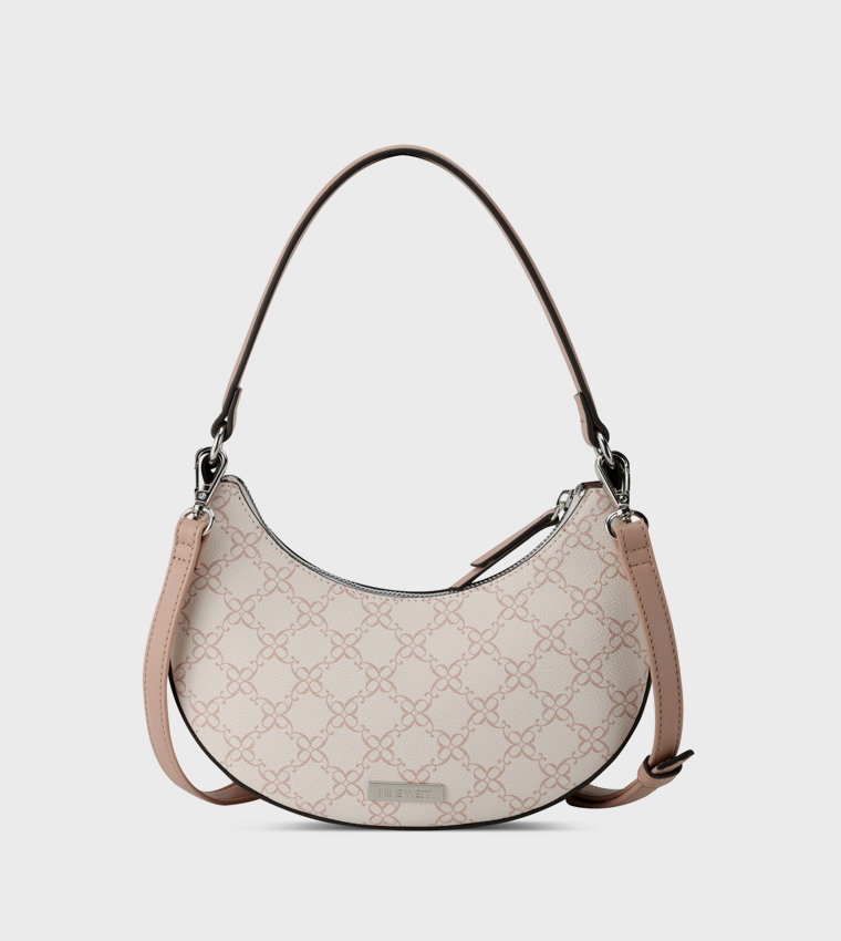 ELIORA-PEARLS Patterned Hobo Bag