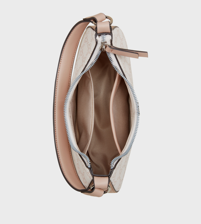 ELIORA-PEARLS Patterned Hobo Bag