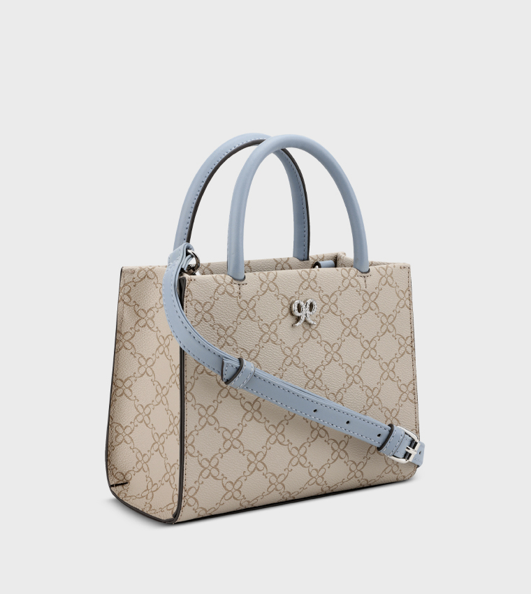 ELIORA-PEARLS Patterned Mini Tote Bag