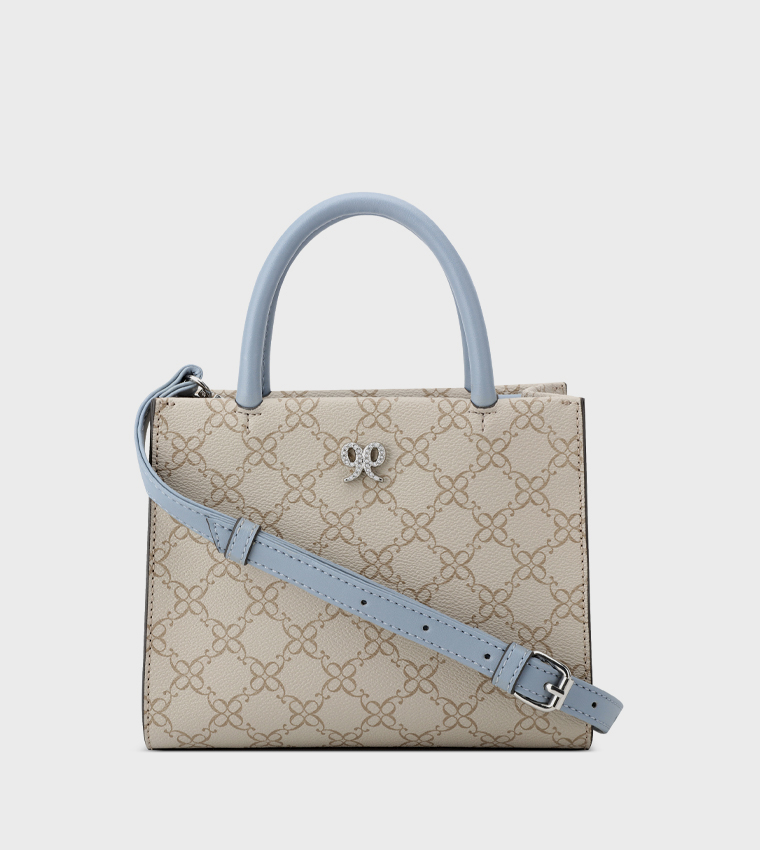 ELIORA-PEARLS Patterned Mini Tote Bag