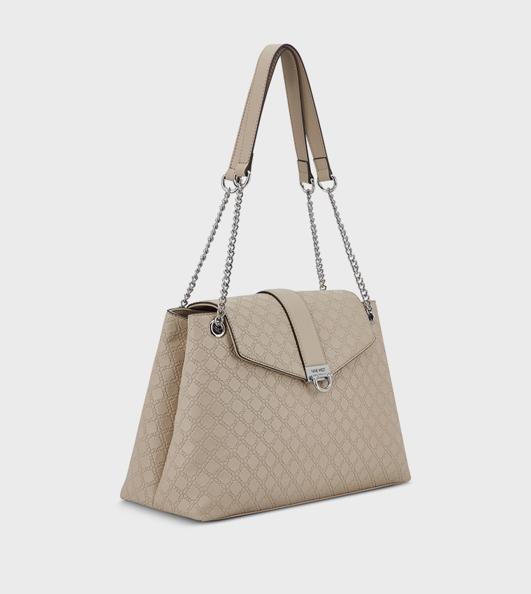 LAYLONI Monogram Debossed Shoulder Bag