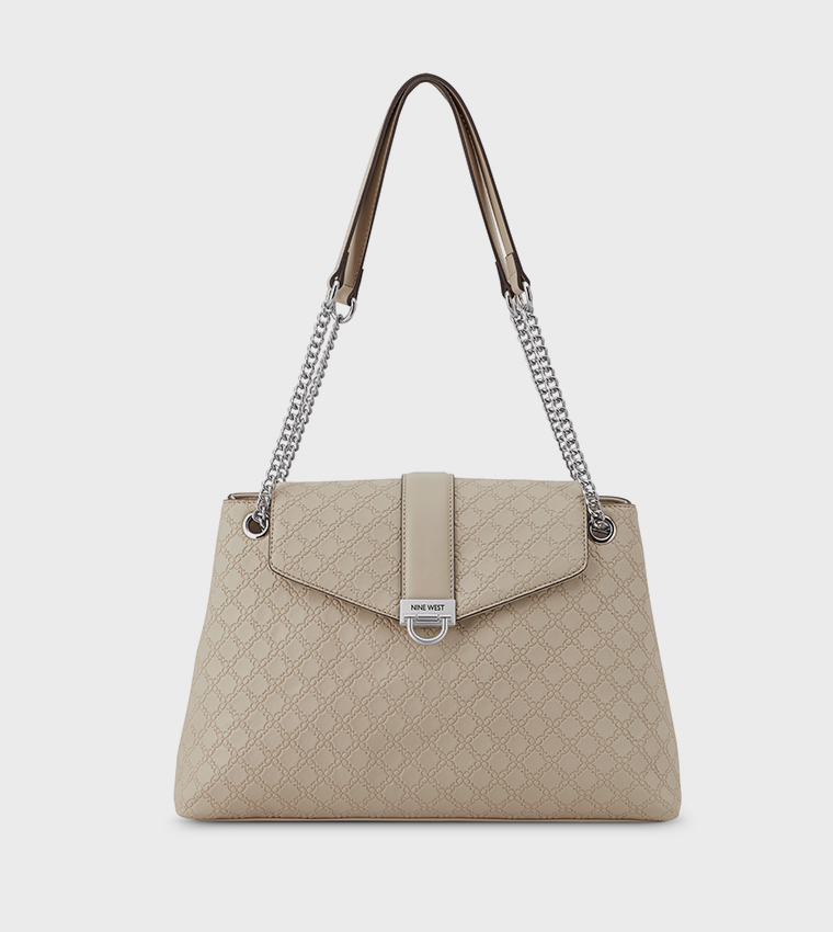 LAYLONI Monogram Debossed Shoulder Bag