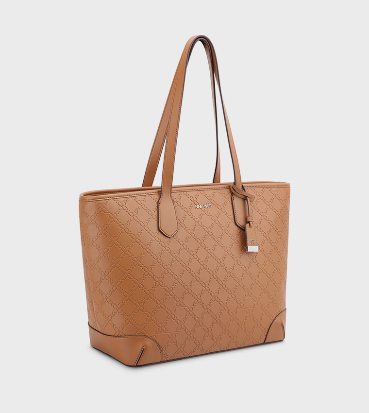 KYLENE Monogram Debossed Tote Bag