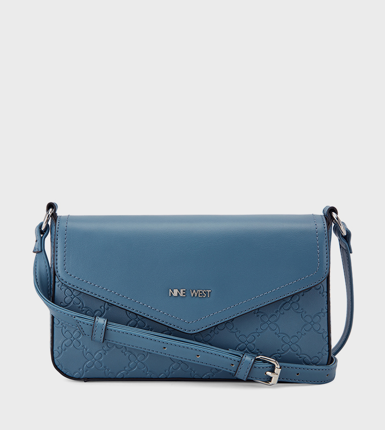 Buy Nine West BOWIE Patterned Flap Crossbody Bag In Blue