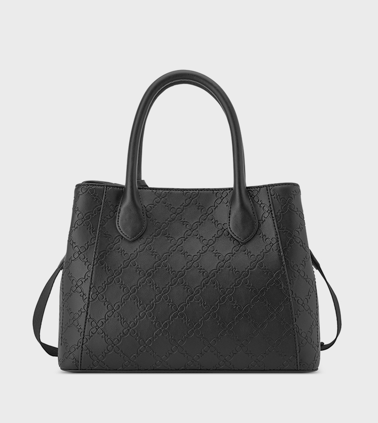 ADELINE Monogram Debossed Satchel Bag