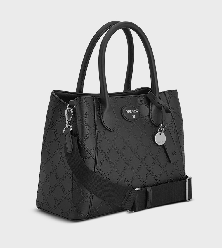 ADELINE Monogram Debossed Satchel Bag