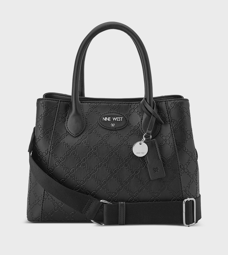 ADELINE Monogram Debossed Satchel Bag