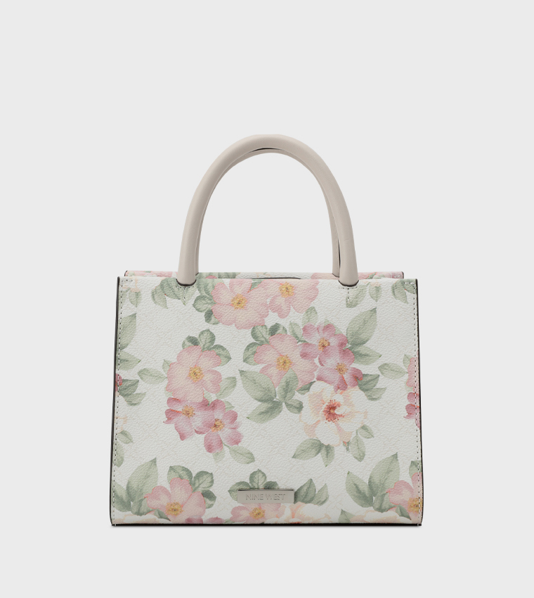ELIORA-PEARLS Floral Printed Mini Tote Bag