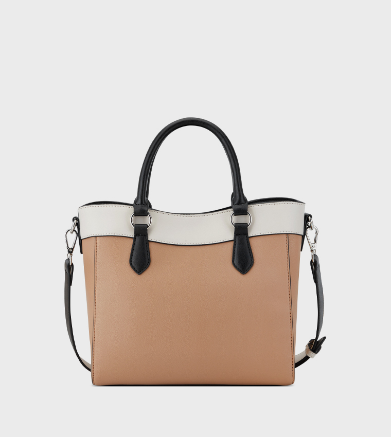 LIOR Color Block Satchel Bag