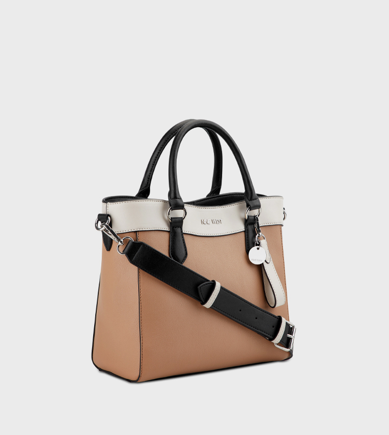 LIOR Color Block Satchel Bag