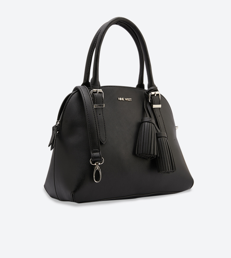 Buy Nine West Carrigan Top Zip Closure Tote Bag Black In Black