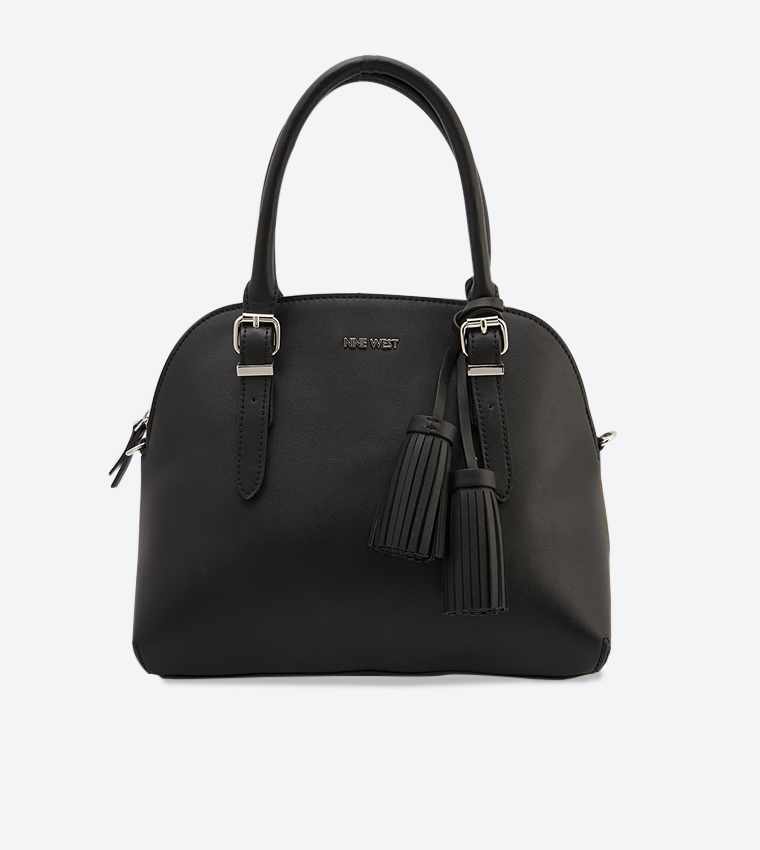 Buy Nine West Carrigan Top Zip Closure Tote Bag Black In Black