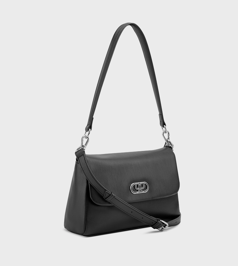 RHYS Textured Flap Shoulder Bag