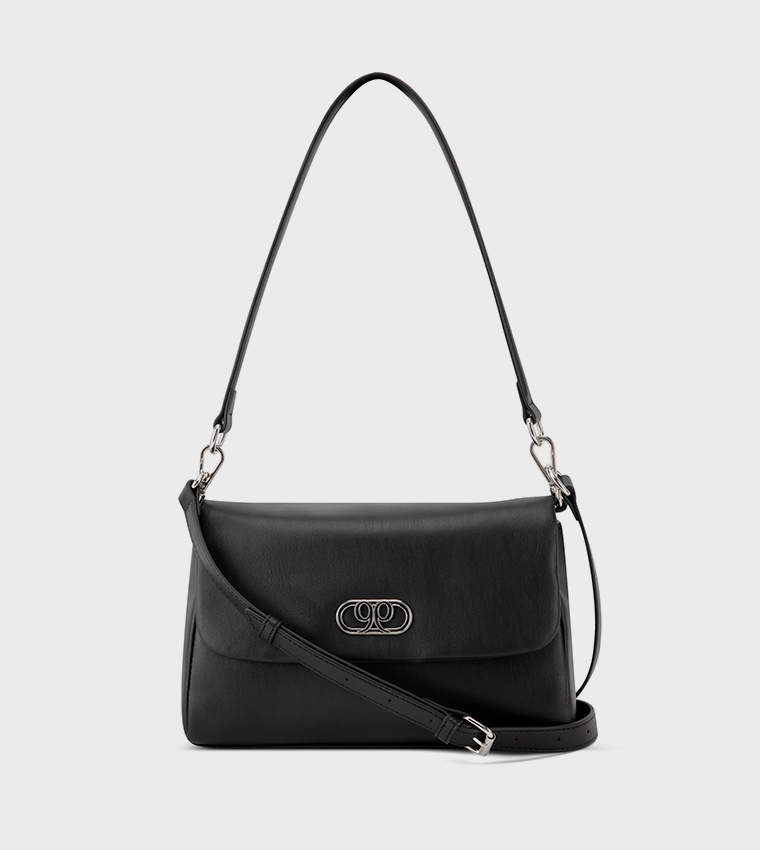 RHYS Textured Flap Shoulder Bag