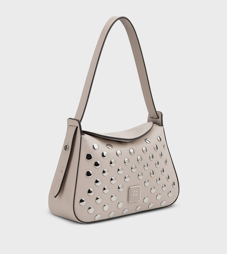 POLINA Studded Shoulder Bag