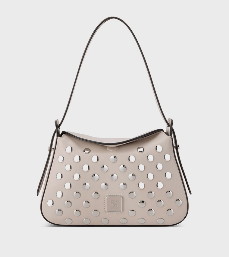 POLINA Studded Shoulder Bag